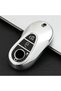 Mercedes-Benz Compatible C, E, S Class, C200, C300, W206, W223, S400, S450, S480, S500, Glossy Tpu Key Case Cover (Silver)