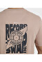 Brown Graphic Crew Neck Men Casual T-Shirts - 7