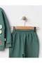 Girl's 2-Season Stylish Top and Bottom Set with Mobile Floral Embroidery Detail and Spanish Flared Pants - 5