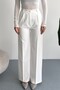 Women's Palazzo Trousers Oversize Original Cut - High Waist Wide Leg Office and Casual Chic