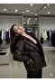 Women's Brown Leather Hooded 3-Thread Biker Leather Jacket Sportswear