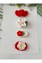 Baby Hair Clip for Thin Hair Handmade Baby Antiallergic 100% Cotton 4-Piece Hairless Baby Hair Clip (0-3 Years) - 3