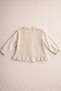 Girl's Muslin Top and Bottom Set with Vest and Lace Bow Detail, 100% Cotton - 3