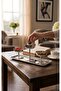 Stainless Steel 3-Piece Footed Bowl with Luxury Tray Presentation Set Breakfast Bowl Jam Bowl Snack Bowl - 2