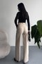 Women's Palazzo Trousers Oversize Original Cut - High Waist Wide Leg Office and Casual Chic - 6