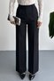 Women's Palazzo Trousers Oversize Original Cut - High Waist Wide Leg Office and Casual Chic