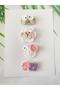 Baby Hair Clip for Thin Hair Handmade Baby Antiallergic 100% Cotton 4-Piece Hairless Baby Hair Clip (0-3 Years) - 2