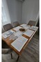 Linen Textured Luxury French Lace American Set - 8 Person, 9 Pieces - 2