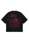 Unisex Women's Men's Vivre La Vie Flower Printed Oversize Thick Fabric Relaxed Fit Cotton T-Shirt - 3