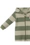 Baby Boy Striped Hooded Zippered 6-9-12-18 Months Baby Romper, Waffle Baby Romper - 3
