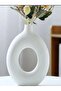 -Bohemian Luxury Pearl White Round Decorative Vases Set – 3 Pieces | Modern Home Décor - 5