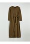 Crew Neck Dress with Tie Detail - 3