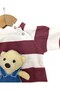 Baby Boy Teddy Bear Accessories Striped Bottom Snap Fasteners 3-6-9-12 Months Baby Romper 100% Cotton - 4