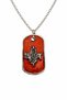Slipknot Band Metal Imprint Necklace – Red Color Unisex Chain Design - 2
