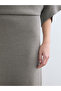 Elastic Waist Knitted Skirt - 3