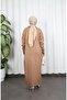Corded Fabric Zippered Knitwear Dress - 6
