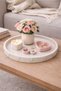 Traces of the Heart |   Embossed Heart Detailed Decorative Plate, Jewelry & Candle Plate, Presentation Tray, Organizer - 3