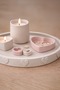 Traces of the Heart |   Embossed Heart Detailed Decorative Plate, Jewelry & Candle Plate, Presentation Tray, Organizer - 4