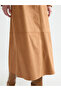 Esvab • Modern & Distinctive A-Line Skirt with Zipper at the Waist in Suede Look - 4