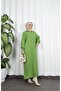 Corded Fabric Zippered Knitwear Dress - 3