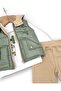 SLIM FIT! Boys 1-2-3-4 Years Transitional Puffer Vest, 3-Piece Stylish Holiday Outfit Set - 5