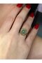 Natural Stone Green Agate Natural Stone Antique Model Women's Adjustable Ring Euy91Ya