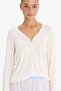 Regular Fit V-Neck Long Sleeve Pajama Top-Fall in Love F3529Ax25Au