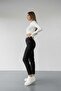 Black Lycra Mom Jean Trousers (Color Does Not Fade) - 7