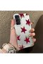 Samsung Galaxy A25 Compatible Hard Acrylic Back Silicone Edge Lens Protection Five Star Pattern Case - 3