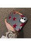 iPhone 12 Pro Compatible Hard Acrylic Back Silicone Edge Lens Protection Five Star Pattern Case - 4