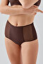 High Waist Corset Panties C19304 Brown