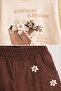 Cream Daisy Embroidery Detailed Jean Pants Girls' 2-Piece Set 23520 - 2