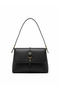 Black Colorful Inner Lining Snap Fastener Women's Handbag
