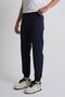 Navy Blue Elastic Cuffs, Lace-Up Waist, Zippered Pockets, Standard Fit Men's Sweatpants - 4