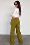 Oil Green Wide Leg Barrel Fit Sweatpants Mg2646 - 4