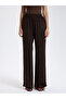 Brown Patterned Palazzo Trousers - 4