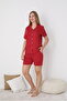 Women's 100% Cotton Short Sleeve Shorts Pajamas Set 19087 - 5