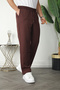 New Season Comfortable Fit Flexible Fabric Baggy Pants with Elastic Waist - 2