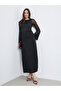 Women Black Straight Fit Maxi Skirt