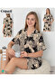 Women's 100% Cotton Short Sleeve Shorts Pajamas Set 19094