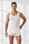 Set of 3 Natural Men's Ribbed Cotton Undershirts - Anti-Sweat Special Textured - 4