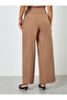 Women Beige Wide Leg Trousers - 4