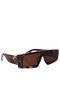 Women Rectangle Sunglasses In Brown - 2