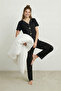 Patterned Standard Fit Ribbon Detailed Short Sleeve Pajama Set Pajama Set 6091435 - 5