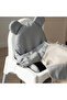 2-Piece Blw Feeding Set - Baby High Chair Cushion and Long Sleeve Bib Set - Gray - 3