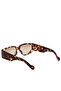 Women Sport Sunglasses in Tan with Printed Temples - 3