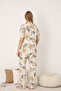 Women's 100% Cotton Buttoned Pajama Set 19101 - 7