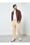 Men Beige Relaxed Fit Drawstring Trousers - 2