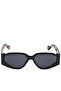 Women Sport Sunglasses in Black with Printed Temples