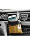 Crystal Stone Car Interior Pouch Pocket Organizer Glove Box Side Storage Organizer Pen Holder Phone Holder Gold